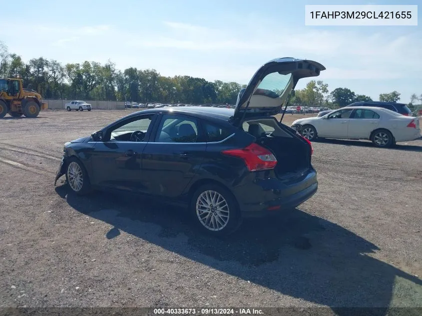 2012 Ford Focus Sel VIN: 1FAHP3M29CL421655 Lot: 40333673