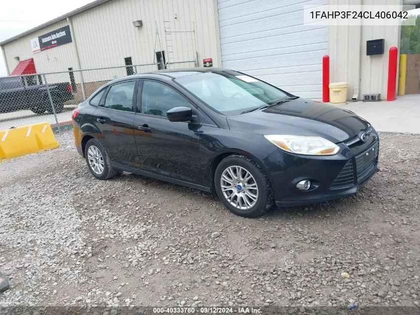 2012 Ford Focus Se VIN: 1FAHP3F24CL406042 Lot: 40333780