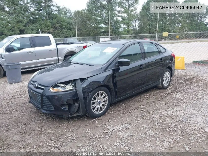 2012 Ford Focus Se VIN: 1FAHP3F24CL406042 Lot: 40333780