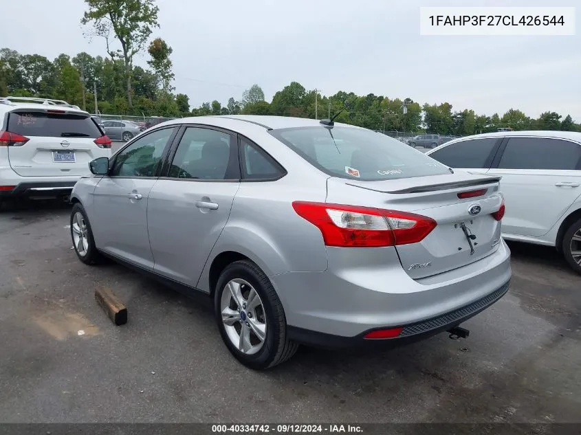 2012 Ford Focus Se VIN: 1FAHP3F27CL426544 Lot: 40334742