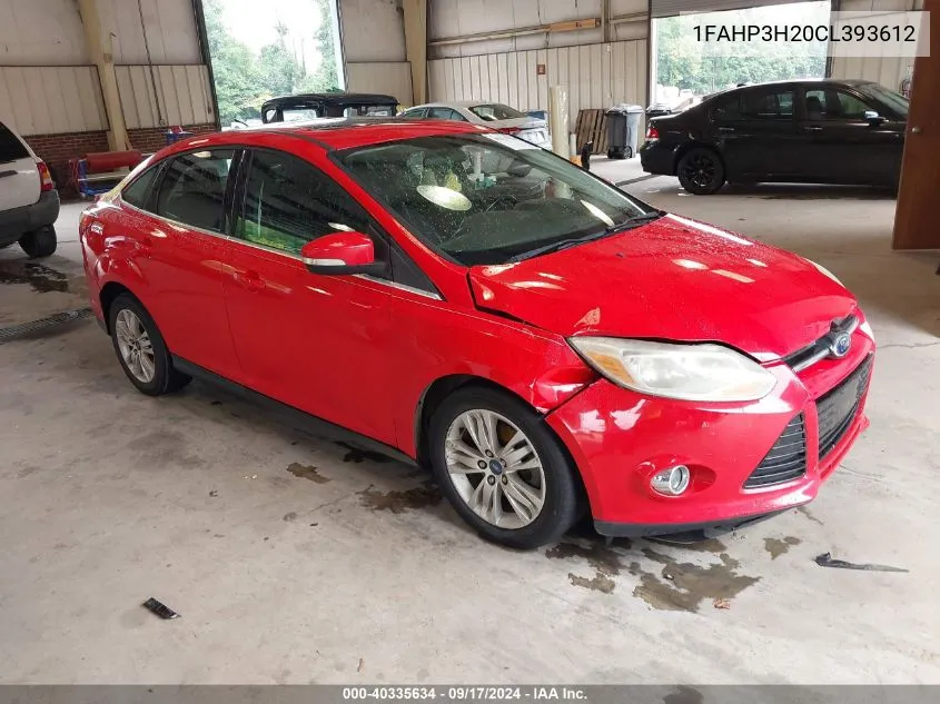 2012 Ford Focus Sel VIN: 1FAHP3H20CL393612 Lot: 40335634