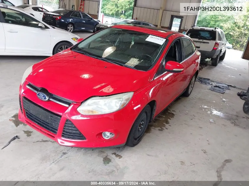 2012 Ford Focus Sel VIN: 1FAHP3H20CL393612 Lot: 40335634