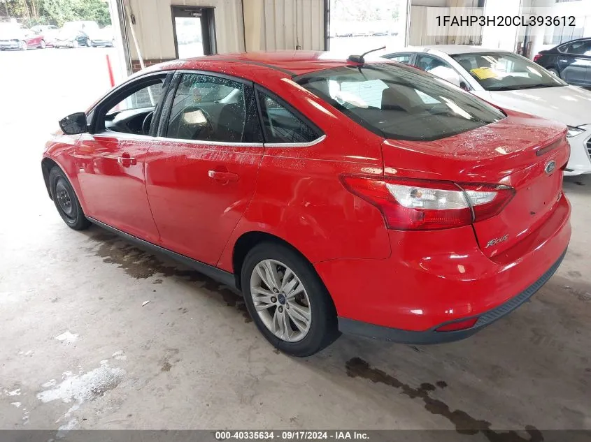 2012 Ford Focus Sel VIN: 1FAHP3H20CL393612 Lot: 40335634