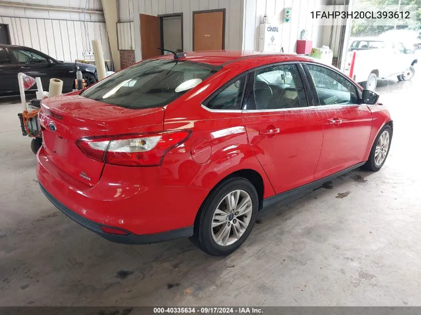 2012 Ford Focus Sel VIN: 1FAHP3H20CL393612 Lot: 40335634