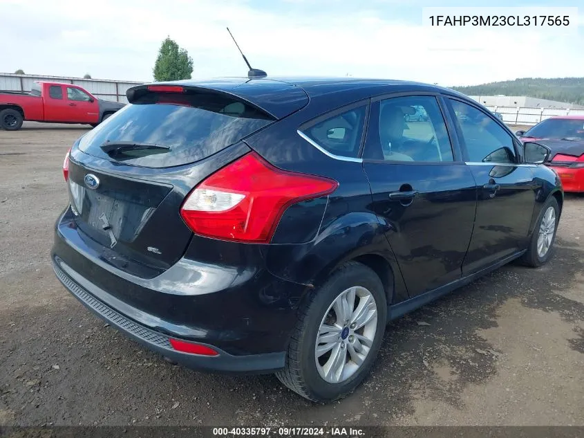 2012 Ford Focus Sel VIN: 1FAHP3M23CL317565 Lot: 40335797