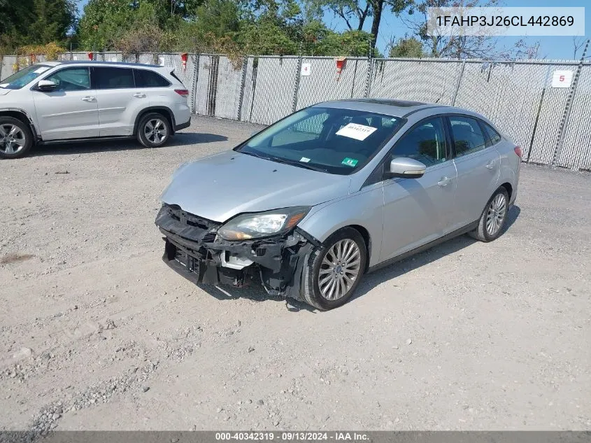 2012 Ford Focus Titanium VIN: 1FAHP3J26CL442869 Lot: 40342319