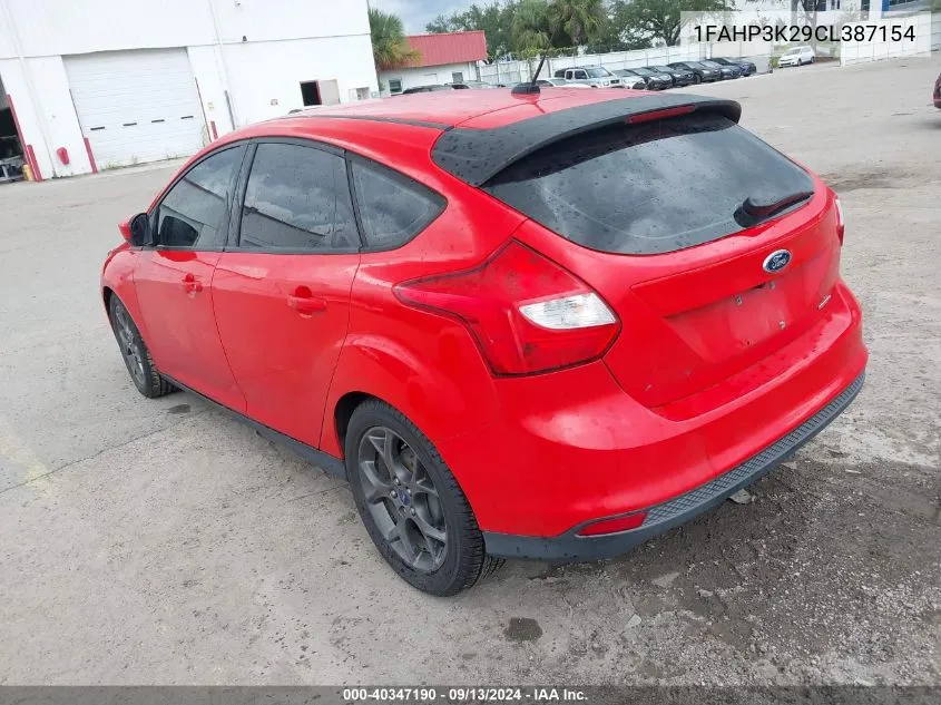 2012 Ford Focus Se VIN: 1FAHP3K29CL387154 Lot: 40347190