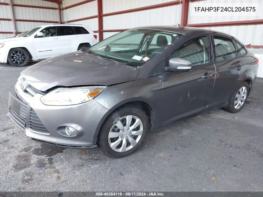 2012 Ford Focus Se VIN: 1FAHP3F24CL204575 Lot: 40354119