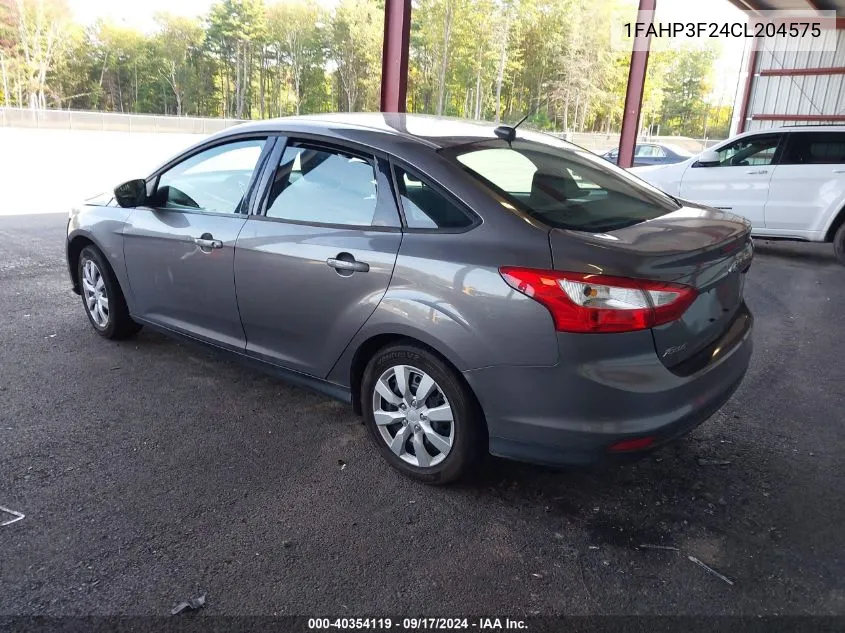 2012 Ford Focus Se VIN: 1FAHP3F24CL204575 Lot: 40354119