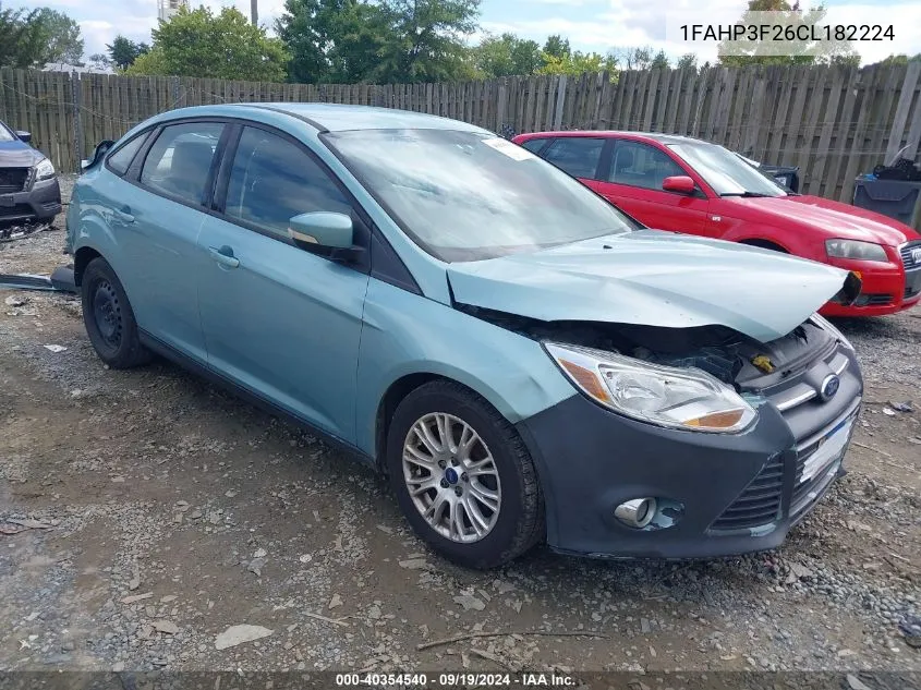 2012 Ford Focus Se VIN: 1FAHP3F26CL182224 Lot: 40354540