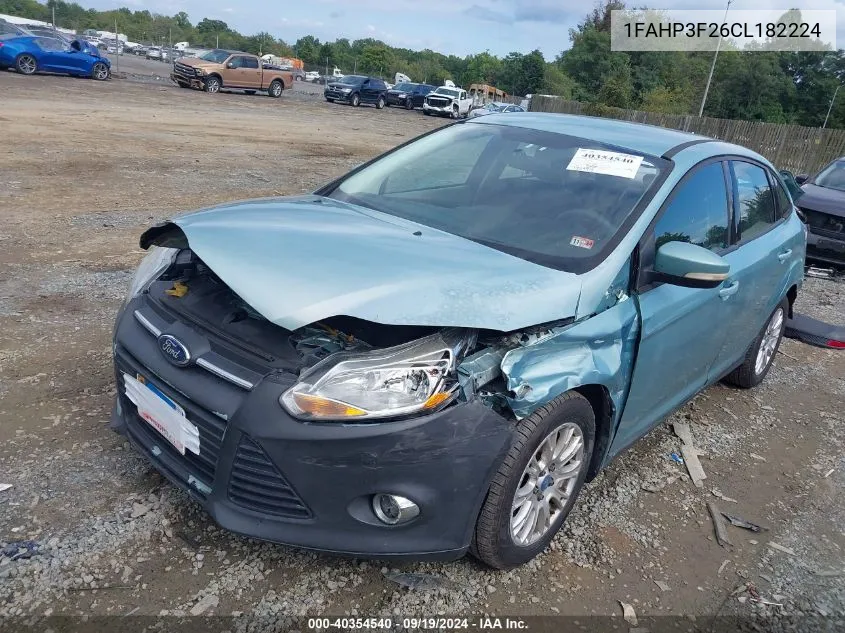 2012 Ford Focus Se VIN: 1FAHP3F26CL182224 Lot: 40354540