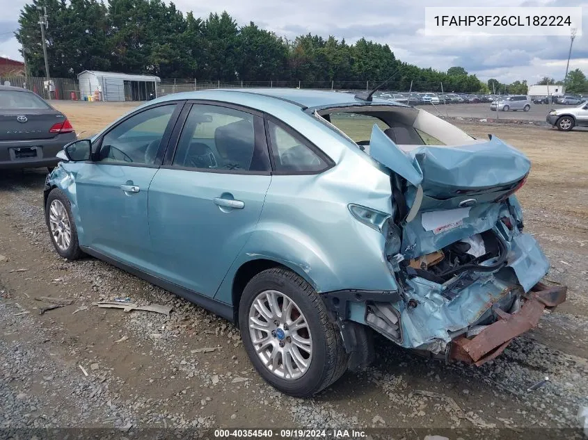 2012 Ford Focus Se VIN: 1FAHP3F26CL182224 Lot: 40354540