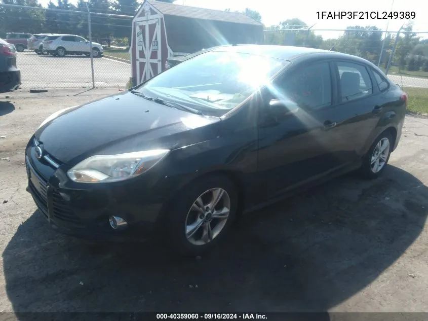 1FAHP3F21CL249389 2012 Ford Focus Se