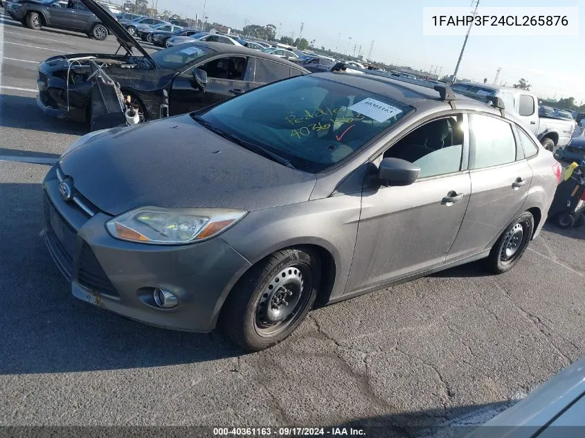 2012 Ford Focus Se VIN: 1FAHP3F24CL265876 Lot: 40361163