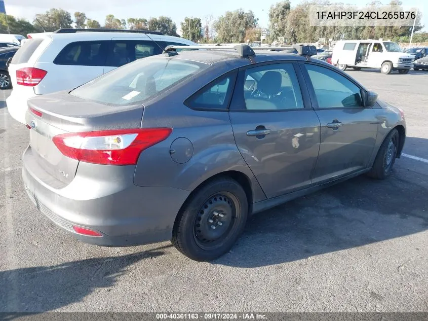 2012 Ford Focus Se VIN: 1FAHP3F24CL265876 Lot: 40361163