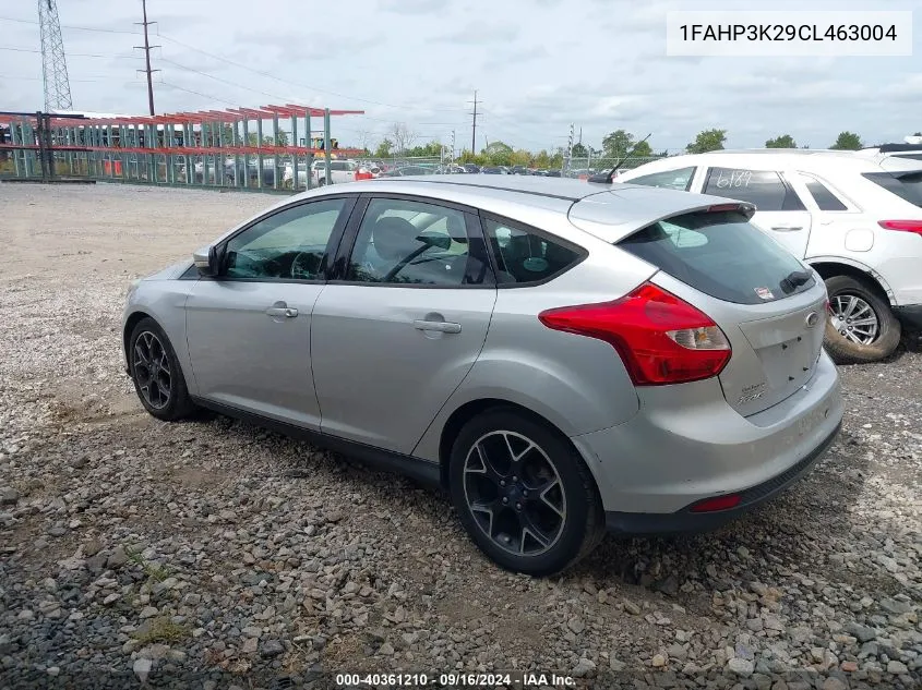 2012 Ford Focus Se VIN: 1FAHP3K29CL463004 Lot: 40361210