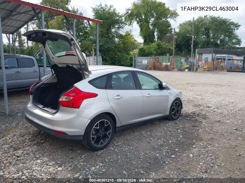 2012 Ford Focus Se VIN: 1FAHP3K29CL463004 Lot: 40361210