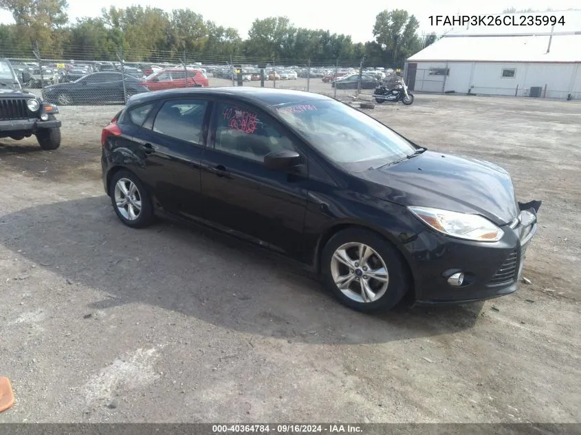 2012 Ford Focus Se VIN: 1FAHP3K26CL235994 Lot: 40364784