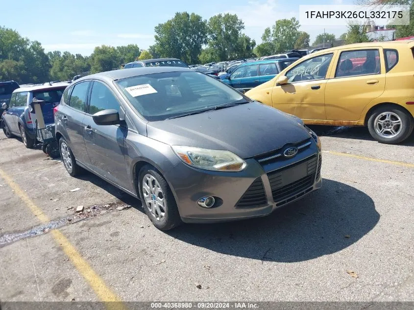 2012 Ford Focus Se VIN: 1FAHP3K26CL332175 Lot: 40368980