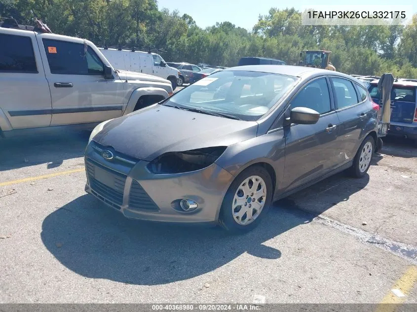 2012 Ford Focus Se VIN: 1FAHP3K26CL332175 Lot: 40368980