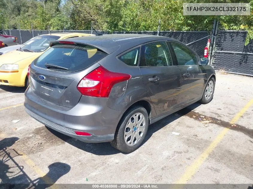 2012 Ford Focus Se VIN: 1FAHP3K26CL332175 Lot: 40368980