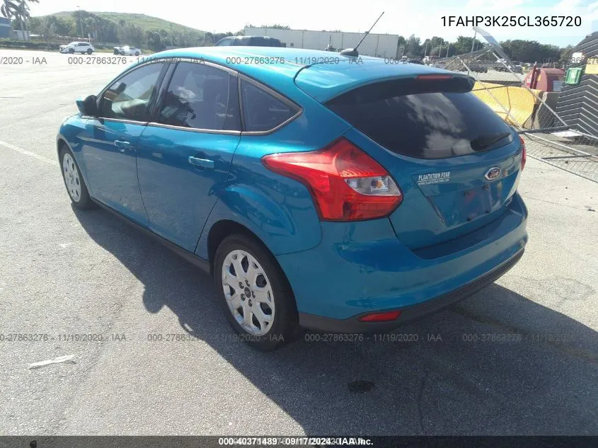 2012 Ford Focus Se VIN: 1FAHP3K25CL365720 Lot: 40371489