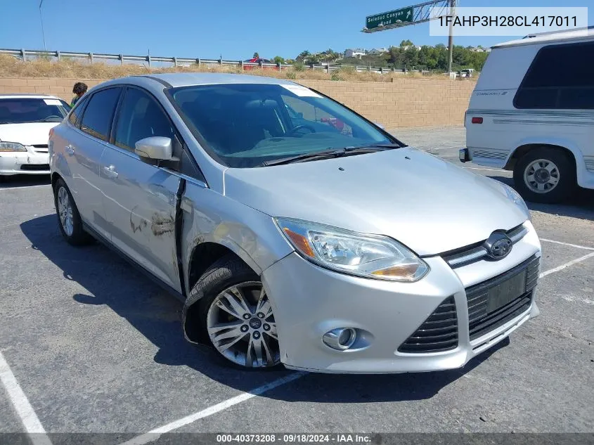 2012 Ford Focus Sel VIN: 1FAHP3H28CL417011 Lot: 40373208