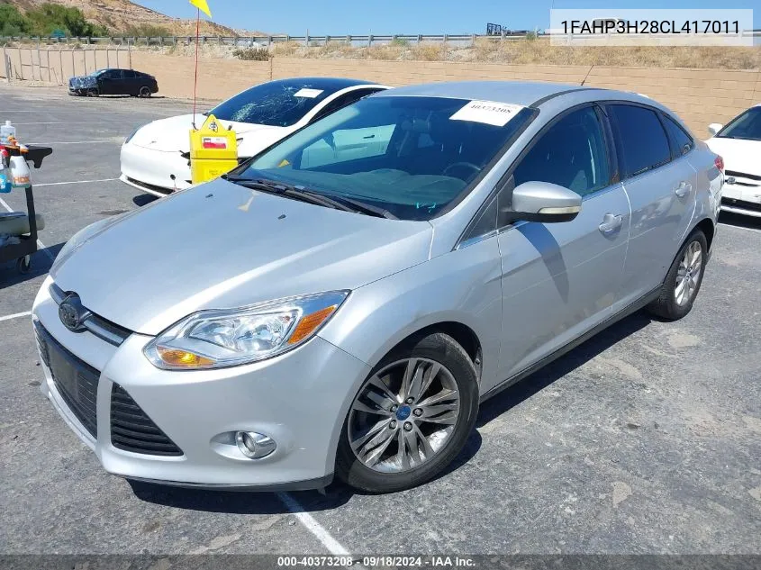 2012 Ford Focus Sel VIN: 1FAHP3H28CL417011 Lot: 40373208