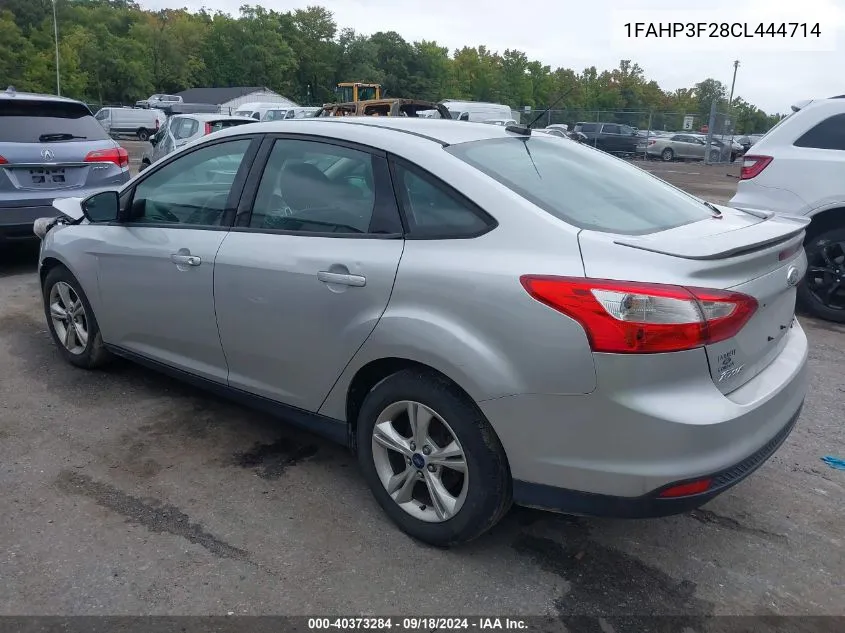 2012 Ford Focus Se VIN: 1FAHP3F28CL444714 Lot: 40373284