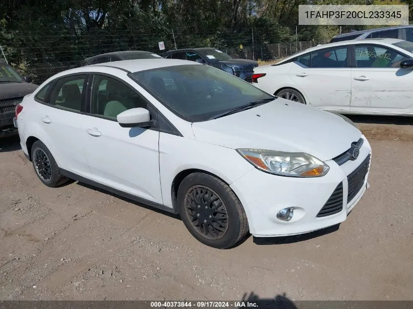 1FAHP3F20CL233345 2012 Ford Focus Se