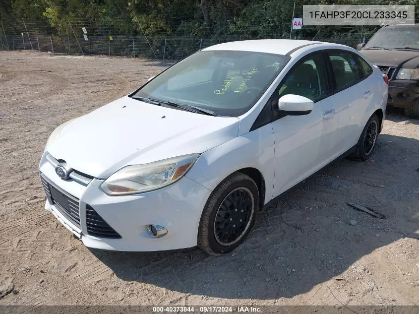 1FAHP3F20CL233345 2012 Ford Focus Se