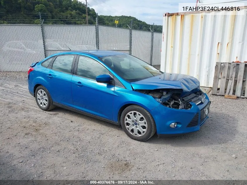 2012 Ford Focus Se VIN: 1FAHP3F24CL446816 Lot: 40376676