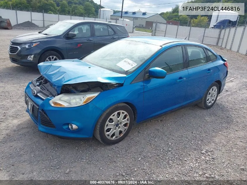 2012 Ford Focus Se VIN: 1FAHP3F24CL446816 Lot: 40376676