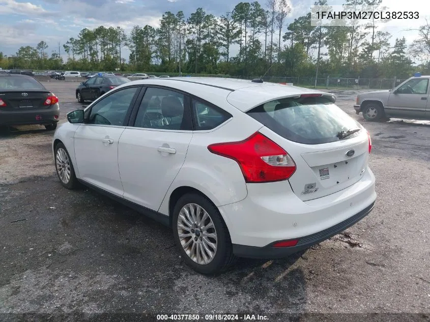 2012 Ford Focus Sel VIN: 1FAHP3M27CL382533 Lot: 40377850