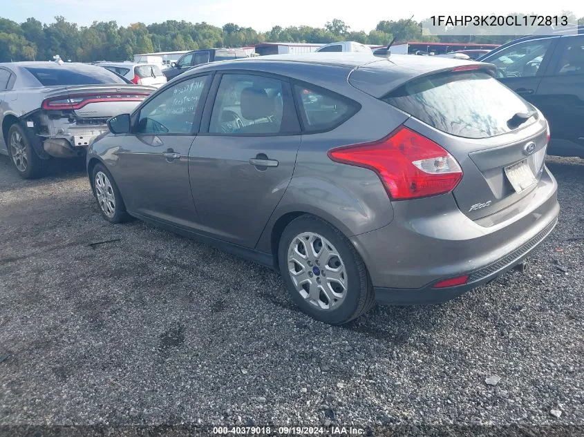 2012 Ford Focus Se VIN: 1FAHP3K20CL172813 Lot: 40379018