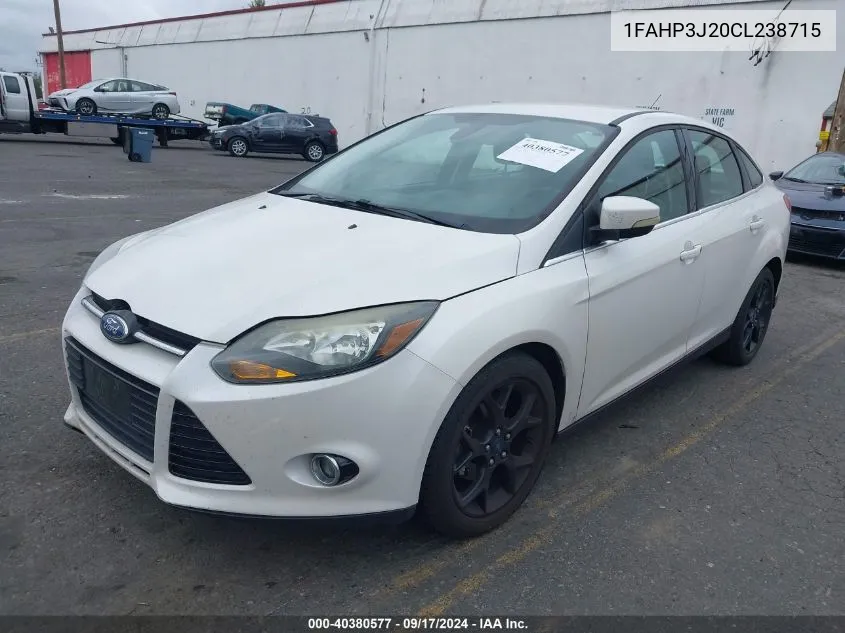 2012 Ford Focus Titanium VIN: 1FAHP3J20CL238715 Lot: 40380577