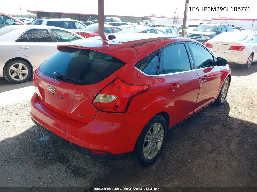 2012 Ford Focus Sel VIN: 1FAHP3M29CL105771 Lot: 40380680