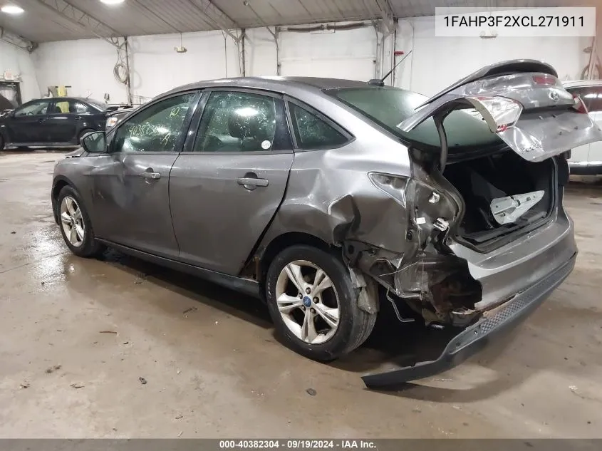 2012 Ford Focus Se VIN: 1FAHP3F2XCL271911 Lot: 40382304