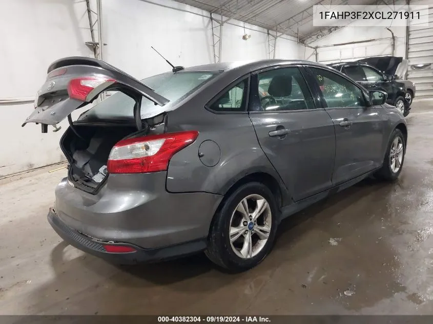 2012 Ford Focus Se VIN: 1FAHP3F2XCL271911 Lot: 40382304