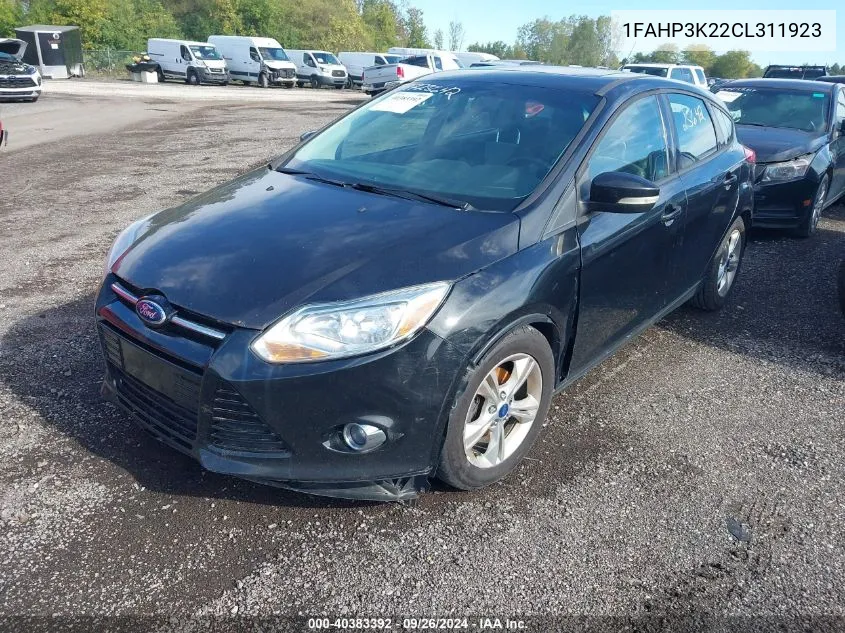 2012 Ford Focus Se VIN: 1FAHP3K22CL311923 Lot: 40383392