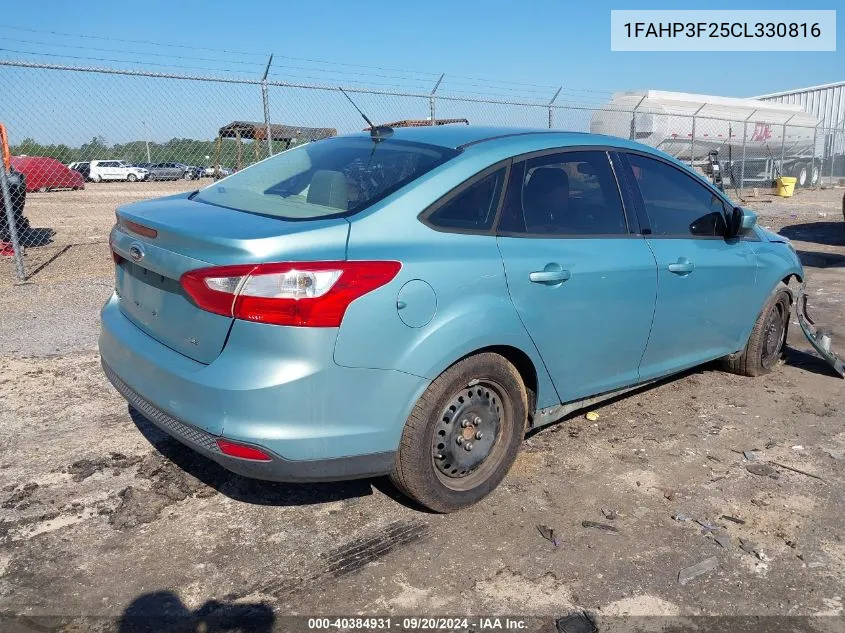 2012 Ford Focus Se VIN: 1FAHP3F25CL330816 Lot: 40384931