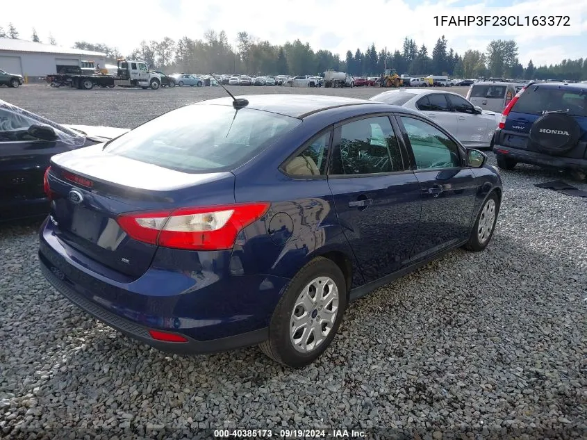 2012 Ford Focus Se VIN: 1FAHP3F23CL163372 Lot: 40385173