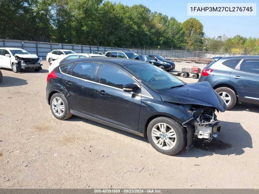 2012 Ford Focus Sel VIN: 1FAHP3M27CL276745 Lot: 40391669