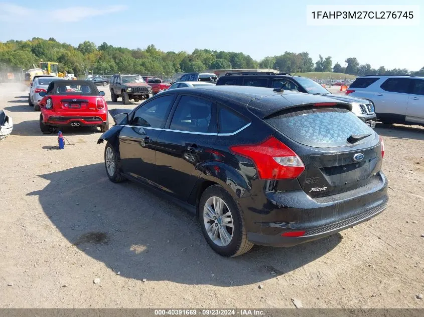 2012 Ford Focus Sel VIN: 1FAHP3M27CL276745 Lot: 40391669