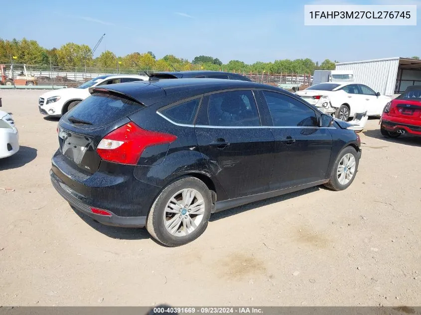 2012 Ford Focus Sel VIN: 1FAHP3M27CL276745 Lot: 40391669