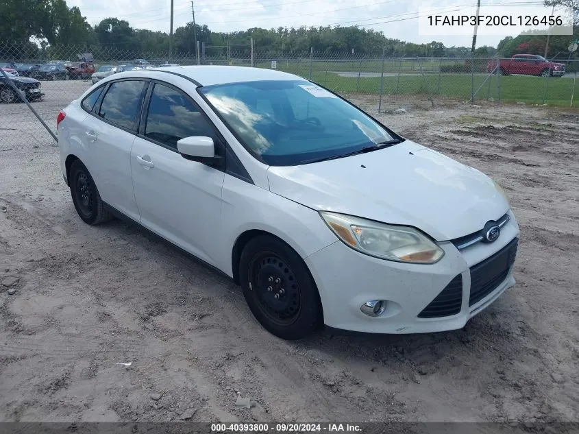 2012 Ford Focus Se VIN: 1FAHP3F20CL126456 Lot: 40393800