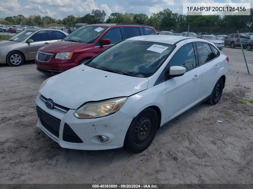 2012 Ford Focus Se VIN: 1FAHP3F20CL126456 Lot: 40393800