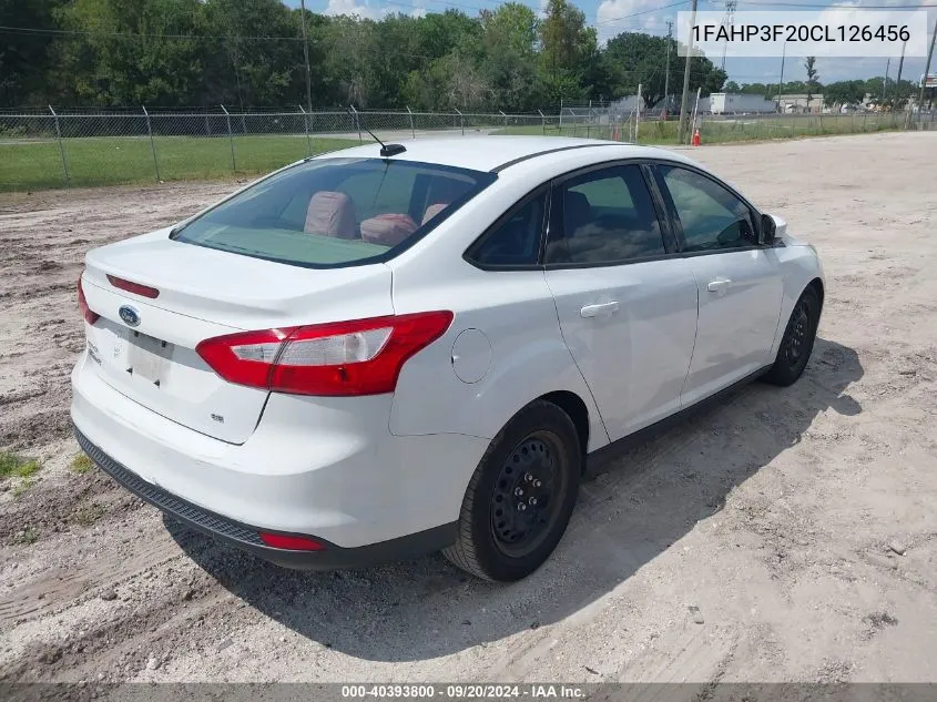 2012 Ford Focus Se VIN: 1FAHP3F20CL126456 Lot: 40393800