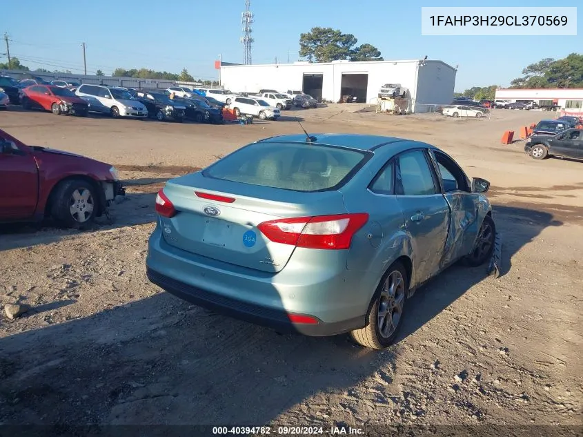 2012 Ford Focus Sel VIN: 1FAHP3H29CL370569 Lot: 40394782