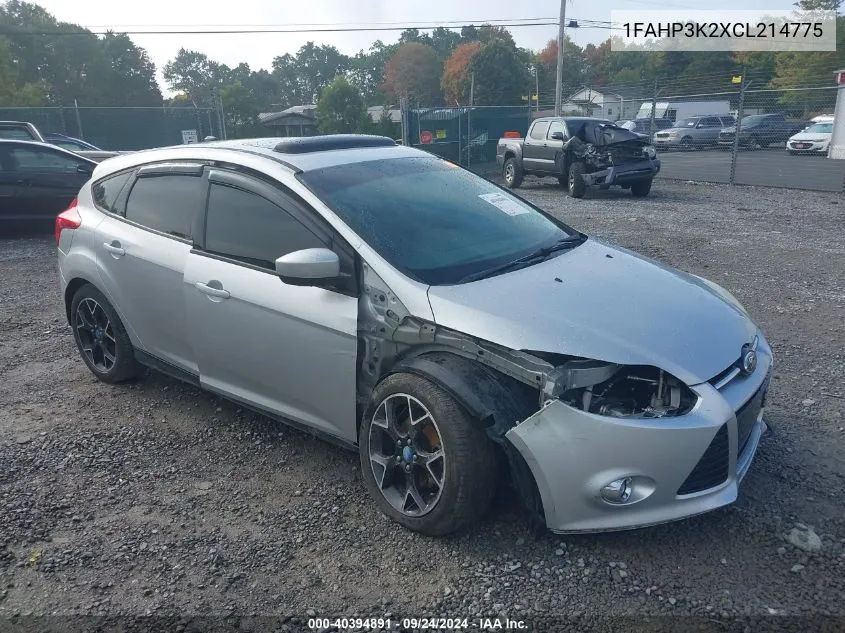 2012 Ford Focus Se VIN: 1FAHP3K2XCL214775 Lot: 40394891